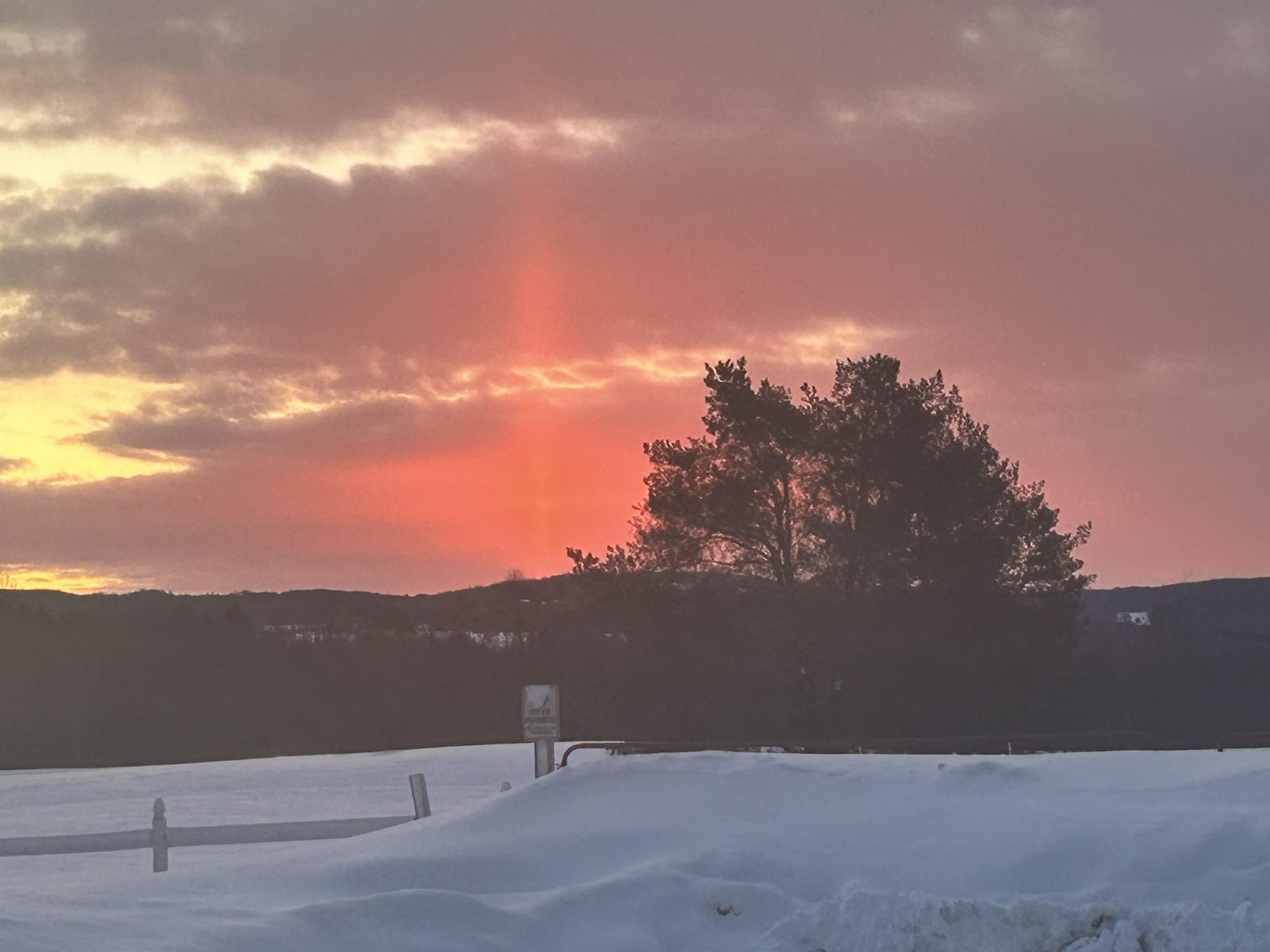 Snowy Sunset